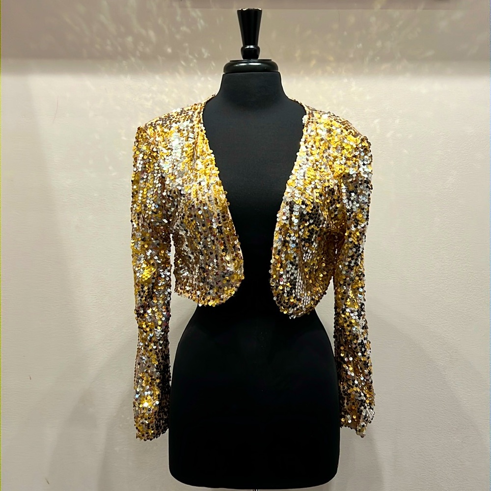 Sequin Bolero Gold